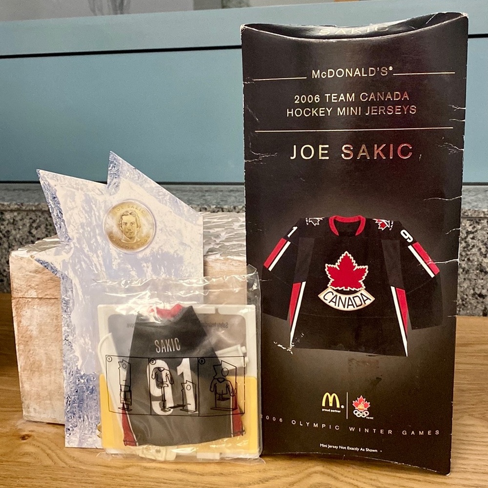 Joe Sakic McDonald's Team Canada 2006 Olympic Hockey Mini Jersey NIB
